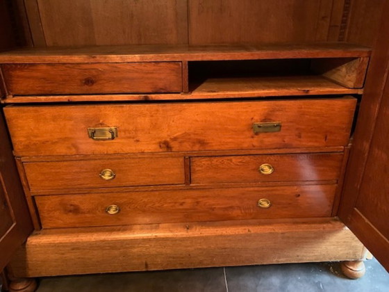 Image 1 of Beautiful wooden linen or china cabinet