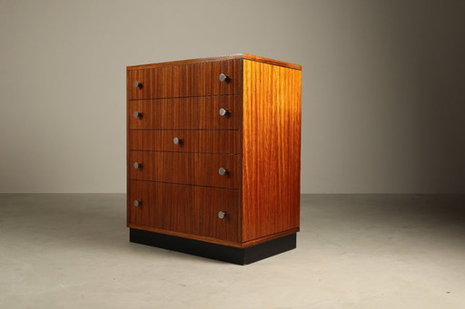 Alfred Hendrickx for Belform - Zebrano chest of drawers, 1960s