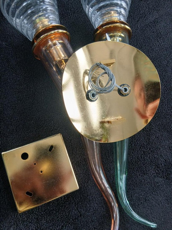 Image 1 of Lampada da parete in vetro disegnata da Giuseppe Righetto per Artemide Italia 1980