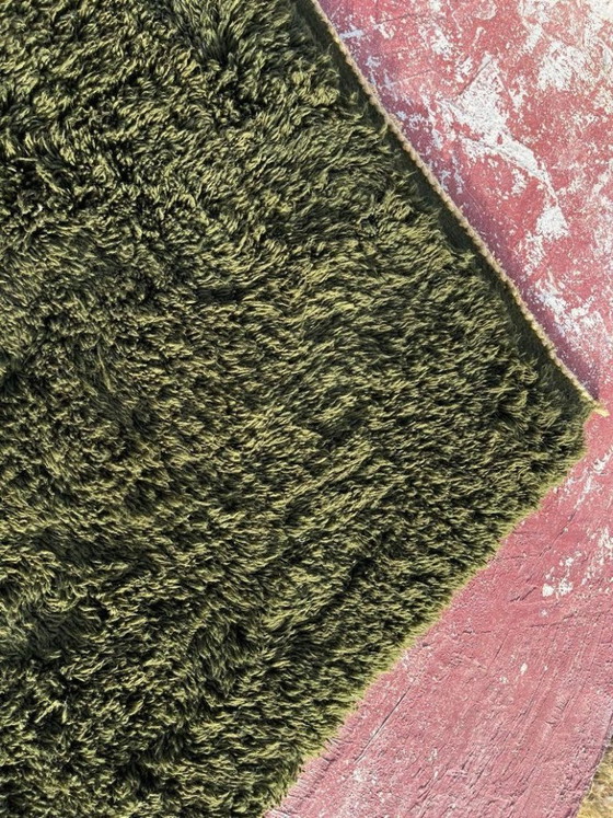 Beni Ouarain Rug 300 × 200 cm, Moss Green, Moroccan Design, Rugs & carpets, Wool (photo 4 of 5)