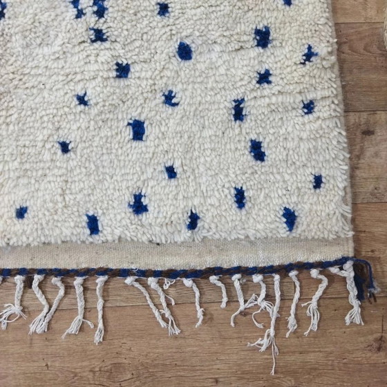 Image 1 of Wol Azilal vloerkleed blauw – handgeweven natuurlijke wol (295×207 cm)