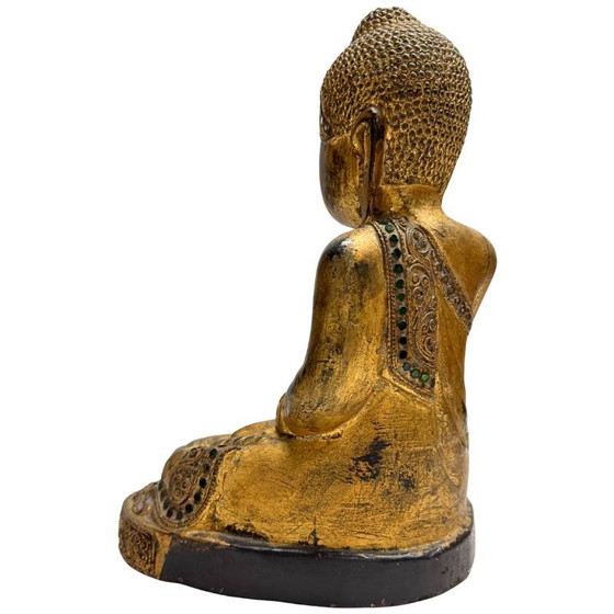 Antiguo Buda Mandalay de madera de teca birmana - Siglo XIX - 27 cm (Calidad Premium) – Esculturas (photo 6 of 10)