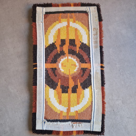 Image 1 of 70s space age wool rug wall hanging