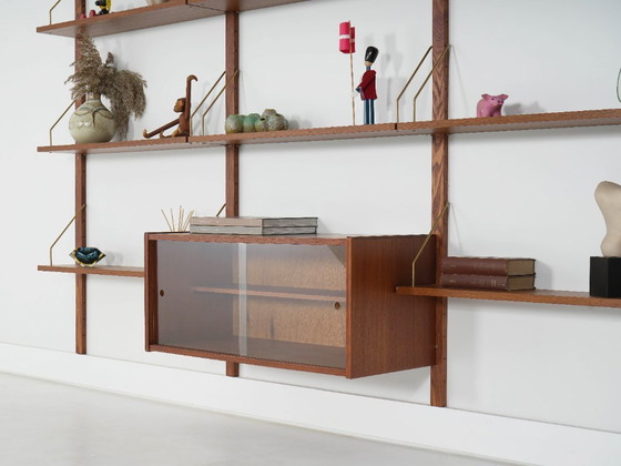Image 1 of Modulaire wandkast van teakhout, Deens design, jaren 60, gemaakt in Denemarken.