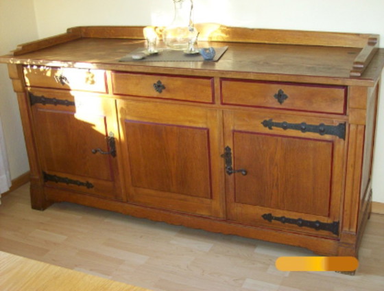 Unique oak dining room – Dining set, Metal, Textile (photo 3 of 5)