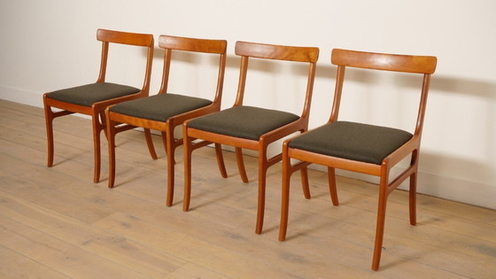 Image 1 of 4 x eetkamerstoel | Ole Wanscher | Kersenhout | Opnieuw gestoffeerd