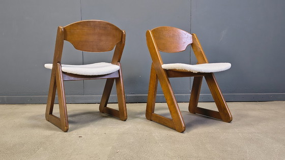 Image 1 of Vintage brutalist dining chairs, set of 6 - 1960s