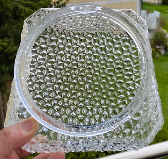 Image 1 of Plafonnier design milieu du siècle – Verre dépoli et laiton – Années 1960/70