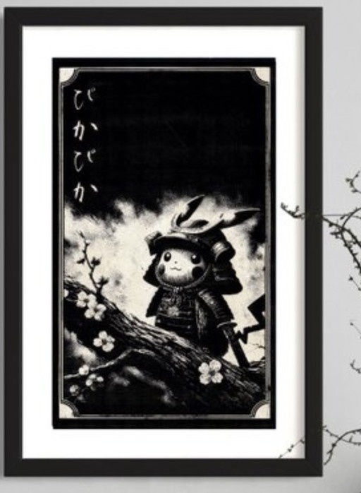 Kunstwerk Pikachu (Pokémon) Le dernier samouraï mignon