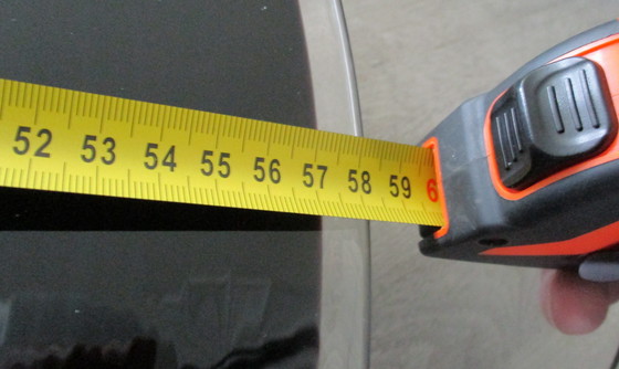 Image 1 of Large Bowl, 58 cm, 4.5 KG, Black With Transparent Piping, Made In Denmark