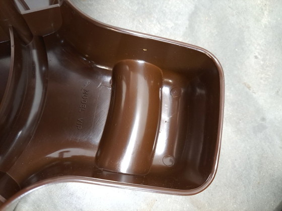 Image 1 of Porte-manteau Velca Legnano marron, modèle VIP, avec chrome et plastique