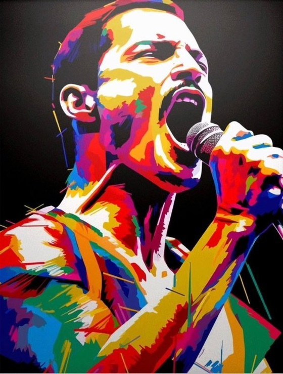 Image 1 of Alberto RICARDO - Freddie Mercury 1 - Tela d'artista