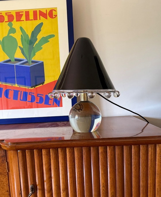 Image 1 of Lampada da tavolo in vetro di Murano, modello Budur, Roberto Pamio, Leucos, Italia, anni '70.