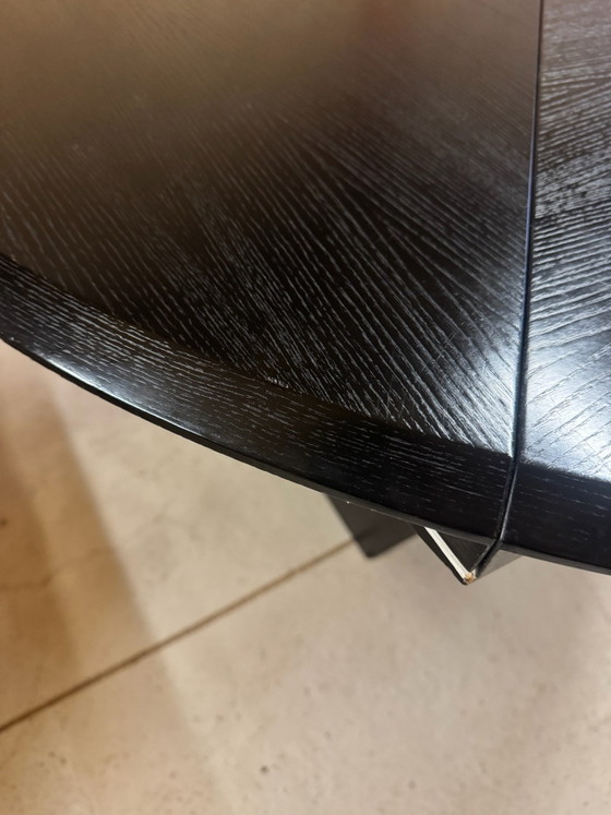 Quadrondo-Tisch von Erwin Nagel, Entwurf aus den 1980er Jahren, Rosenthal, Esstische, Holz, Schwarz (Foto 13 von 15)