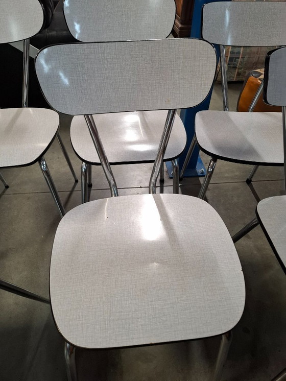 Image 1 of 6x Vintage Kitchen Chair Formica