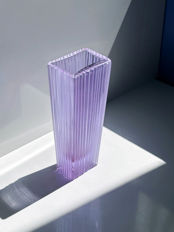 Image 1 of Vintage Vase Oldrich Lipa Alexandrite Glass Block Vase Mid - Century 60s Bohemia Czech Neodym Sklo Union Moser