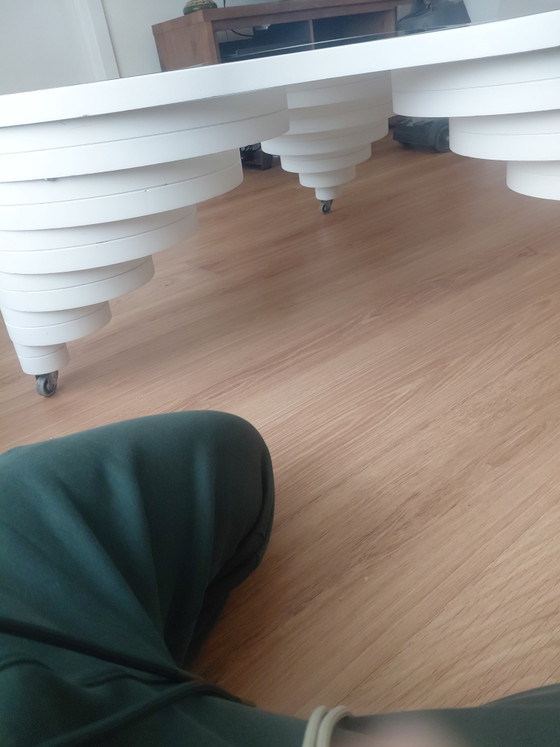 Space Age Salontafel Met Rookglas – Metaal & Hout – Metal, Wood (photo 3 of 10)