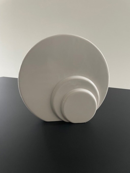 Vintage disc vase in postmodern design