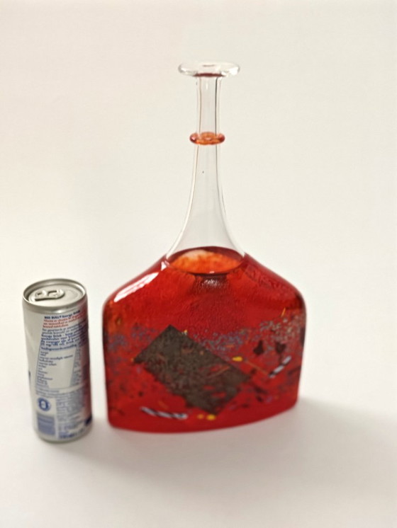 Image 1 of Beautiful orange vase by Bertil Vallien for Kosta Boda, type Satelitte