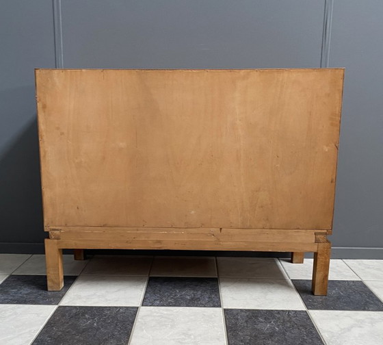 Image 1 of wood sideboard 2doors and drawers inside 1970s