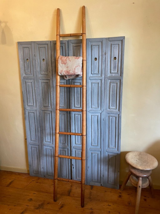 Escabeau de bibliothèque ancien du XIXe siècle, français – decoratieve objecten, Wood (photo 2 of 11)