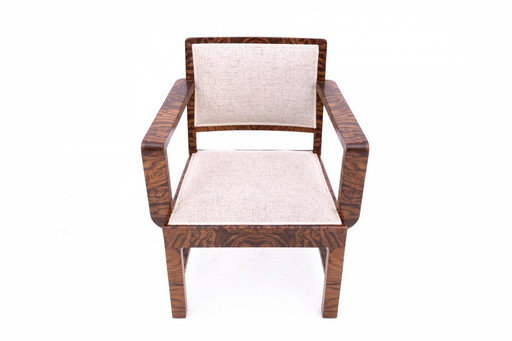 Fauteuil Art déco, Pologne, années 1940.