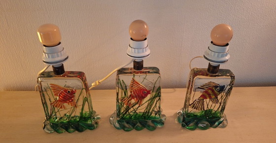 3 x Tischlampe Murano Glas Alfredo Barbini 1970 – Tischlampen (photo 6 of 8)
