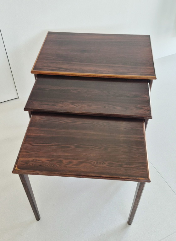 Image 1 of Palissander / Palissander bijzettafels Deens, midden 20e eeuw