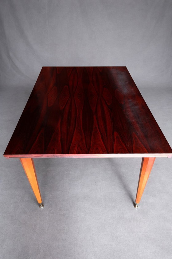 Image 1 of Extendable rosewood dining table, 1960s German design