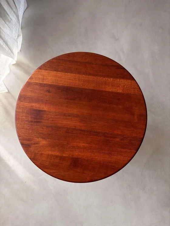 Image 1 of Danish solid teak side table 1960s