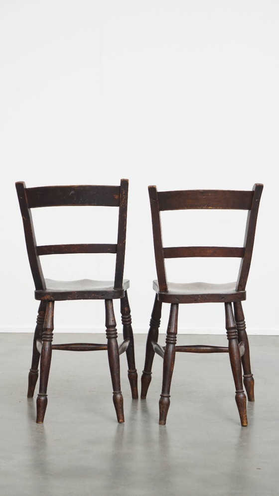 Image 1 of 4 x Antiker englischer Oxford Ess-/Küchenstuhl