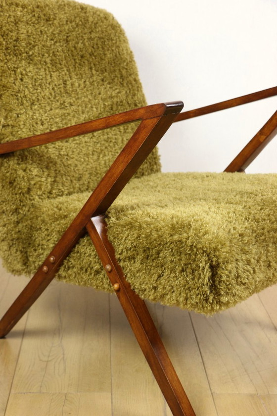 Poltrona Loft Vintage Design Vintage Khaki / Oliva Pelo Lungo Volpe - Poltrona Rinnovata – Axel Concept (photo 9 of 11)