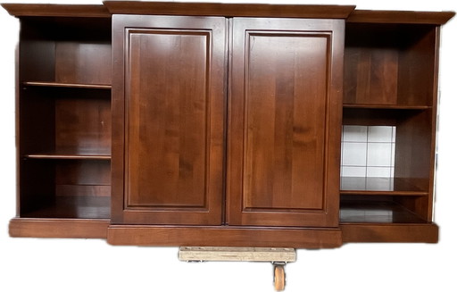 Exklusiver Vintage-TV-Schrank aus massivem Mahagoniholz