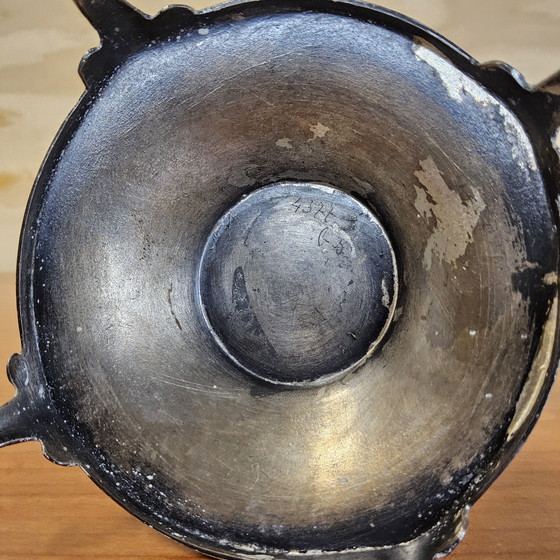 Image 1 of Antique silver-plated vase / bougeoir / candlestick cherub / angel