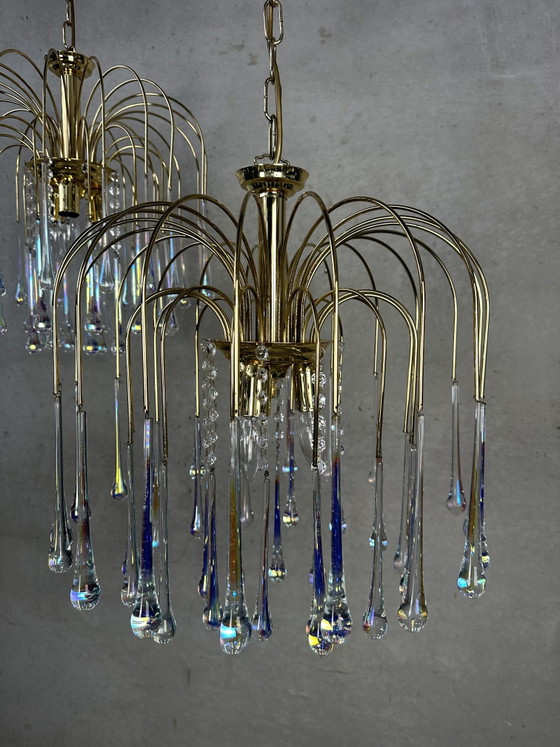 Image 1 of Lustre Hollywood Regency en forme de larme - Massif