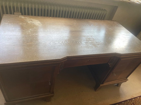 Image 1 of Art-Deco-Schreibtisch mit Chinoiserie-Elementen