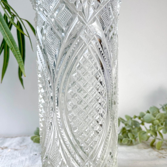 Vintage glass vase with geometric pattern – Geometrisch (photo 7 of 13)