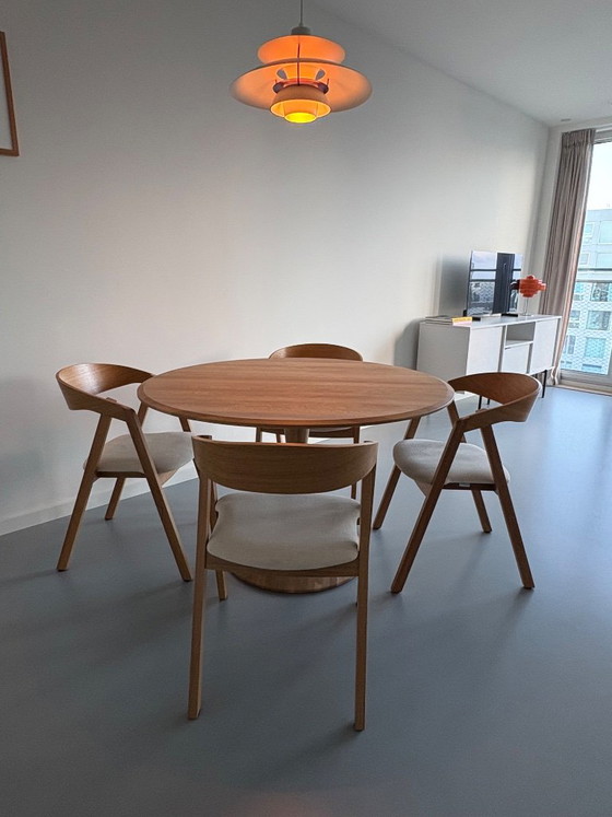 Tavolo e sedie Sav & Okse – Set da pranzo, Tessile, Legno (photo 3 of 5)