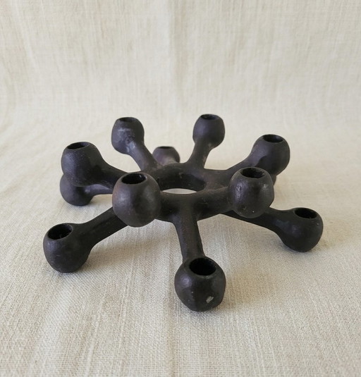Candeliere Mid-Century Jens H. Quistgaard 'Spider' - Ghisa - Design Dansk – kandelaars en kaarsen, Cast Iron