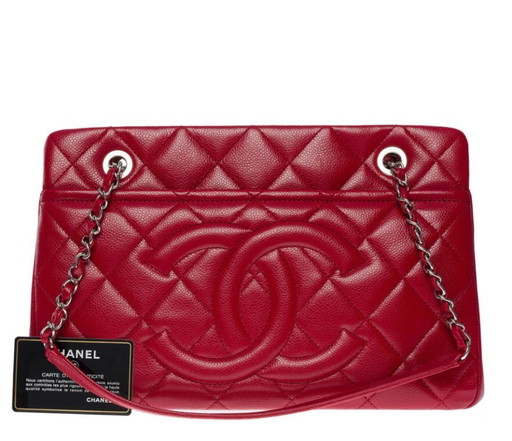 Borsa CHANEL in cuoio rosso - 101058