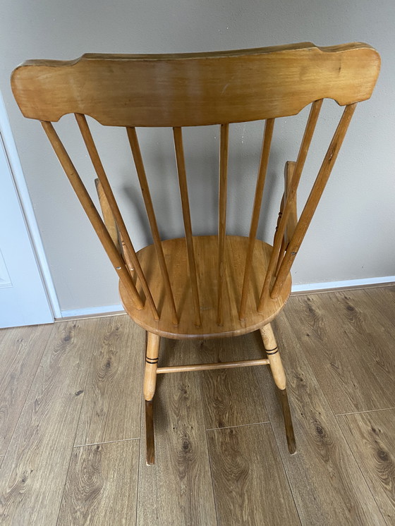 Image 1 of Sedia a dondolo vintage in legno anni '70