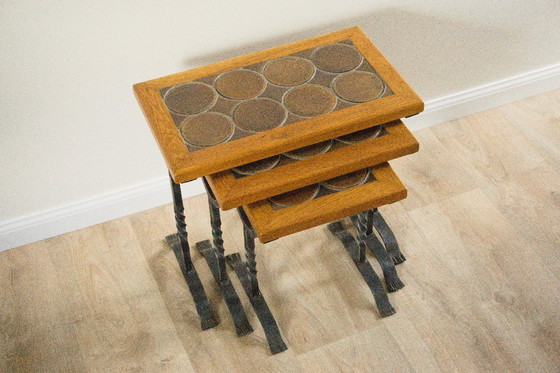 Image 1 of Satz von 3 Mimiset-Nesting-Tischen im brutalistischen Stil