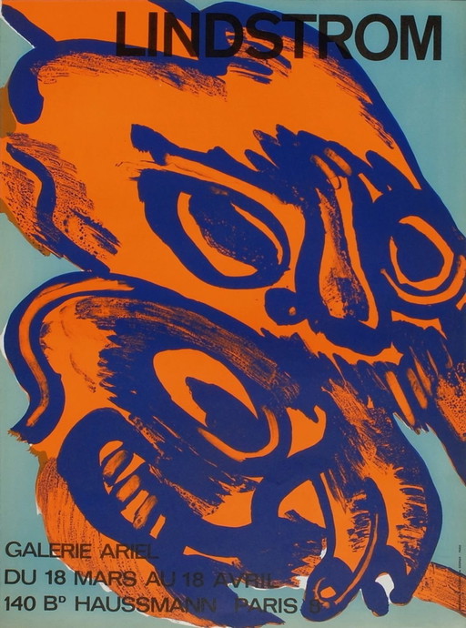 Bengt LINDSTROM Expo 68 - Galerie Ariel original poster 1968