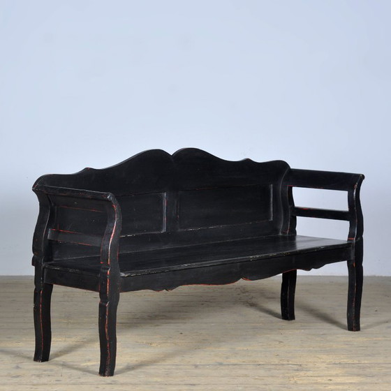 Image 1 of Antique Pine Bench, 1900s