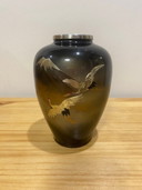 Vase japonais vintage – Grues et Mont Fuji