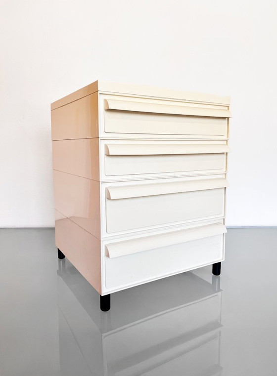Image 1 of Cassettiera modulare vintage Kartell Simon Fussel Modulaire 4602 in ABS color crema.