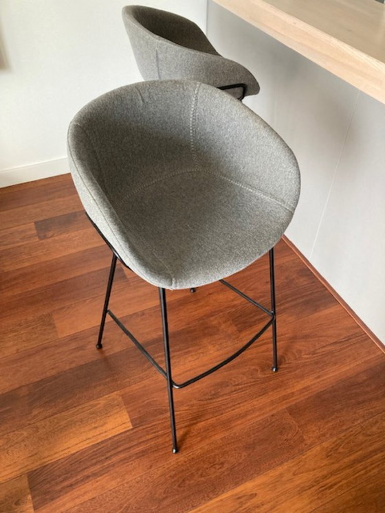 2x Zuiver Feston Barstools – Textile (photo 2 of 5)