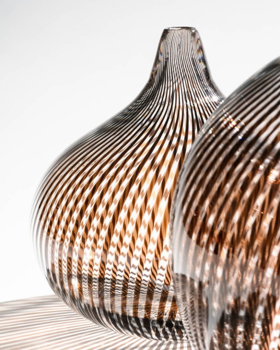 Image 1 of Rosenthal Glasstudio Filigrana Vase Duo – Mario Colelli & Hertha Bengtson · Limited Edition Art Glass, Germany