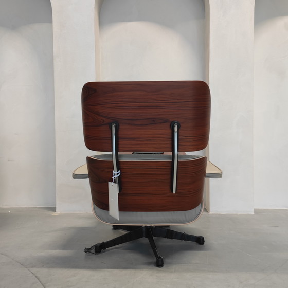 Image 1 of Vitra Eames Lounge Chair incl. Ottoman - Palissandro - Pelle Sabbia Scuro