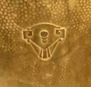 Image 1 of Art Deco fireplace screen copper brass hammered